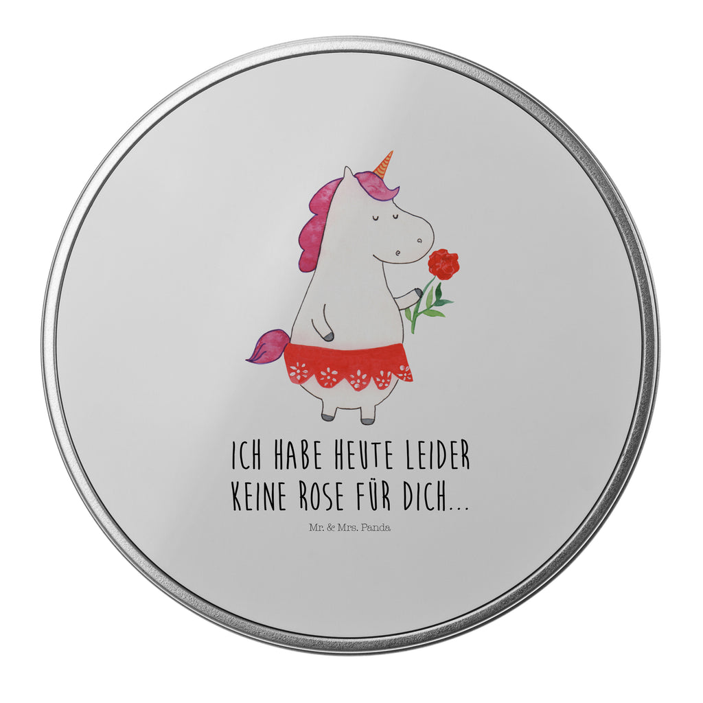 Blechdose rund Einhorn Dame Metalldose, Keksdose, Dose, Vorratsdose, Geschenkbox, Einhorn, Einhörner, Einhorn Deko, Pegasus, Unicorn, Dame, Lady, feine Dame, Freundin, Frau, Bachelor, Bachelorette, Abfuhr, Schluss machen, Trennung