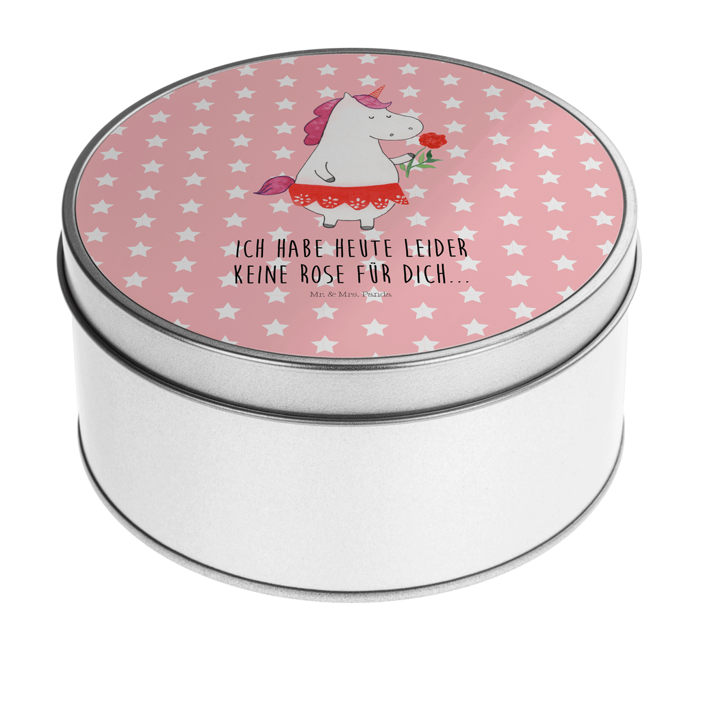 Blechdose rund Einhorn Dame Metalldose, Keksdose, Dose, Vorratsdose, Geschenkbox, Einhorn, Einhörner, Einhorn Deko, Pegasus, Unicorn, Dame, Lady, feine Dame, Freundin, Frau, Bachelor, Bachelorette, Abfuhr, Schluss machen, Trennung