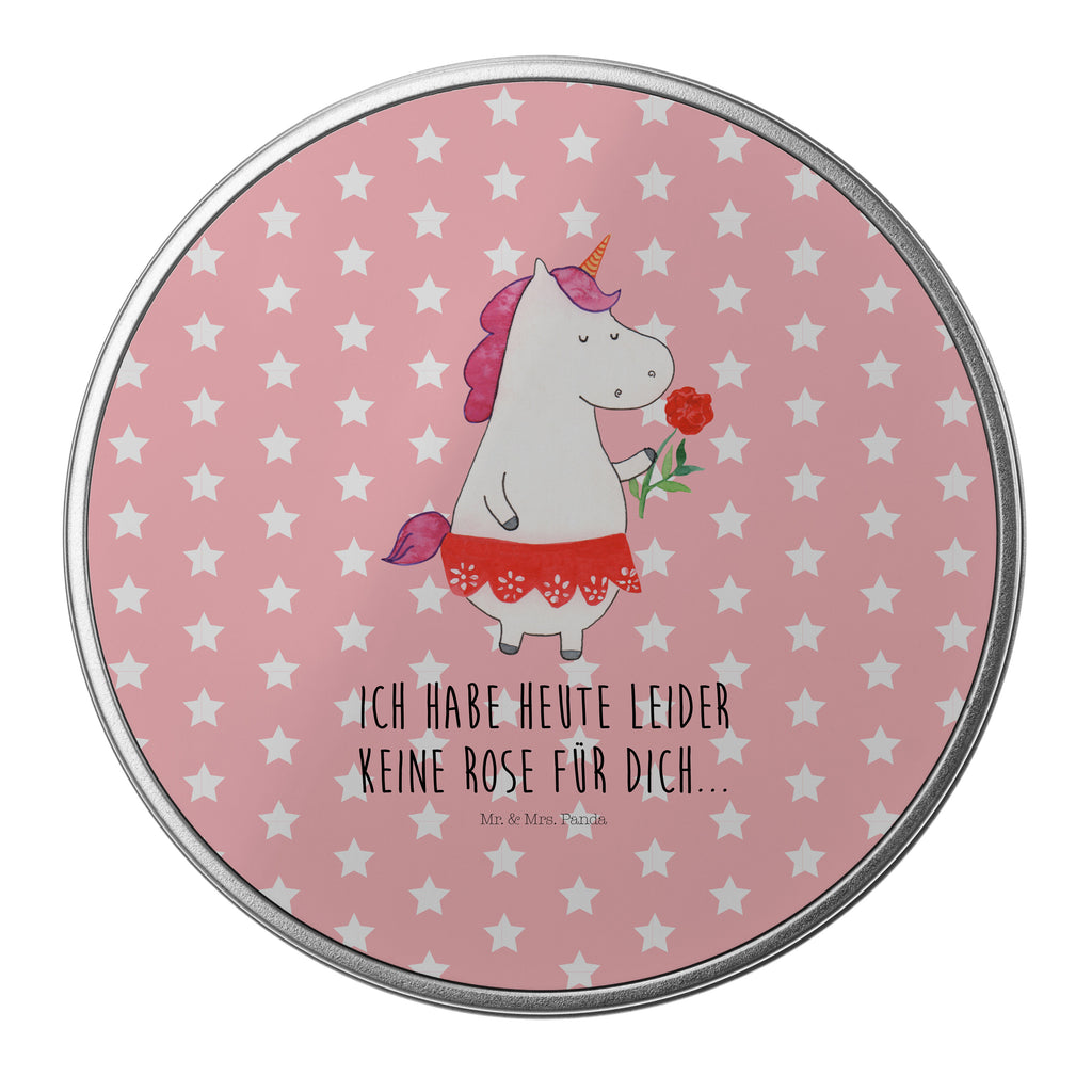 Blechdose rund Einhorn Dame Metalldose, Keksdose, Dose, Vorratsdose, Geschenkbox, Einhorn, Einhörner, Einhorn Deko, Pegasus, Unicorn, Dame, Lady, feine Dame, Freundin, Frau, Bachelor, Bachelorette, Abfuhr, Schluss machen, Trennung