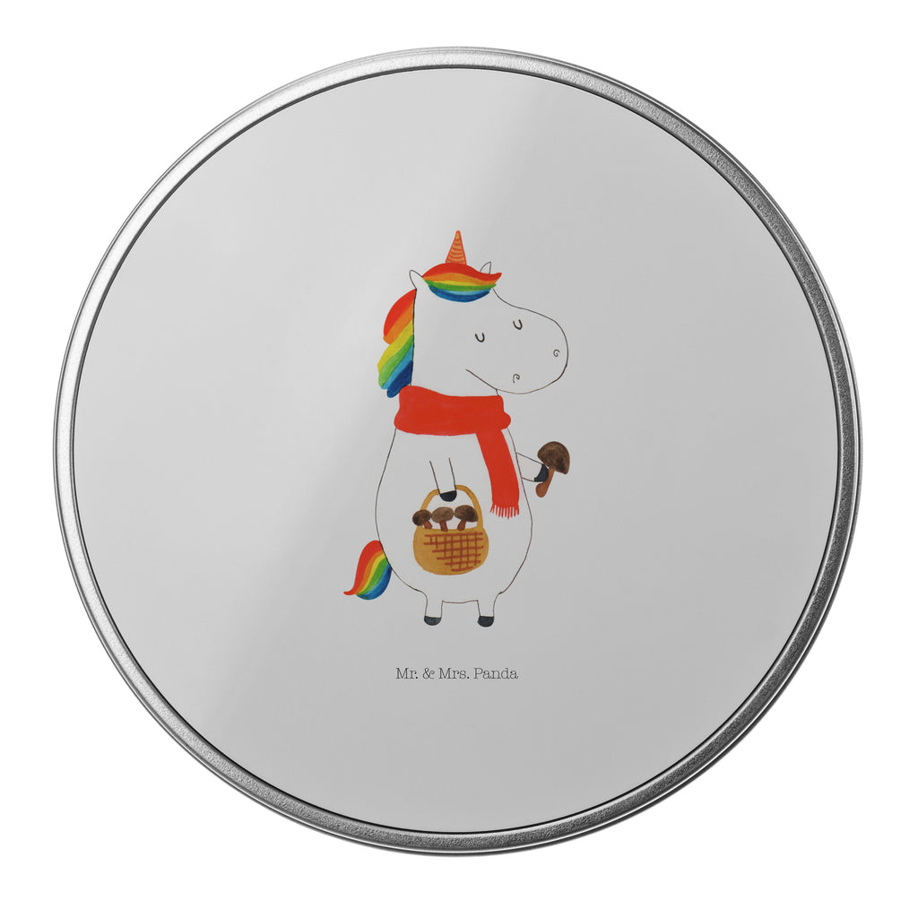 Blechdose rund Einhorn Pilz Metalldose, Keksdose, Dose, Vorratsdose, Geschenkbox, Einhorn, Einhörner, Einhorn Deko, Pegasus, Unicorn, Pilze, Pilzsammler, Motivation, Spruch, Liebeskummer