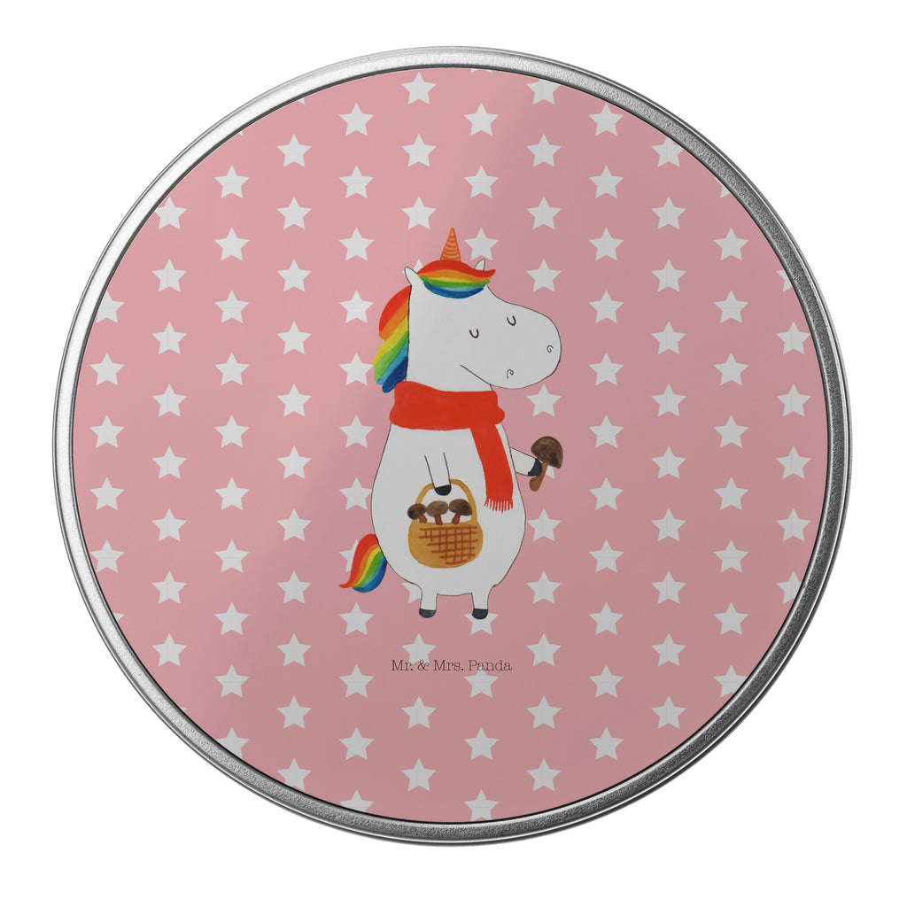 Blechdose rund Einhorn Pilz Metalldose, Keksdose, Dose, Vorratsdose, Geschenkbox, Einhorn, Einhörner, Einhorn Deko, Pegasus, Unicorn, Pilze, Pilzsammler, Motivation, Spruch, Liebeskummer