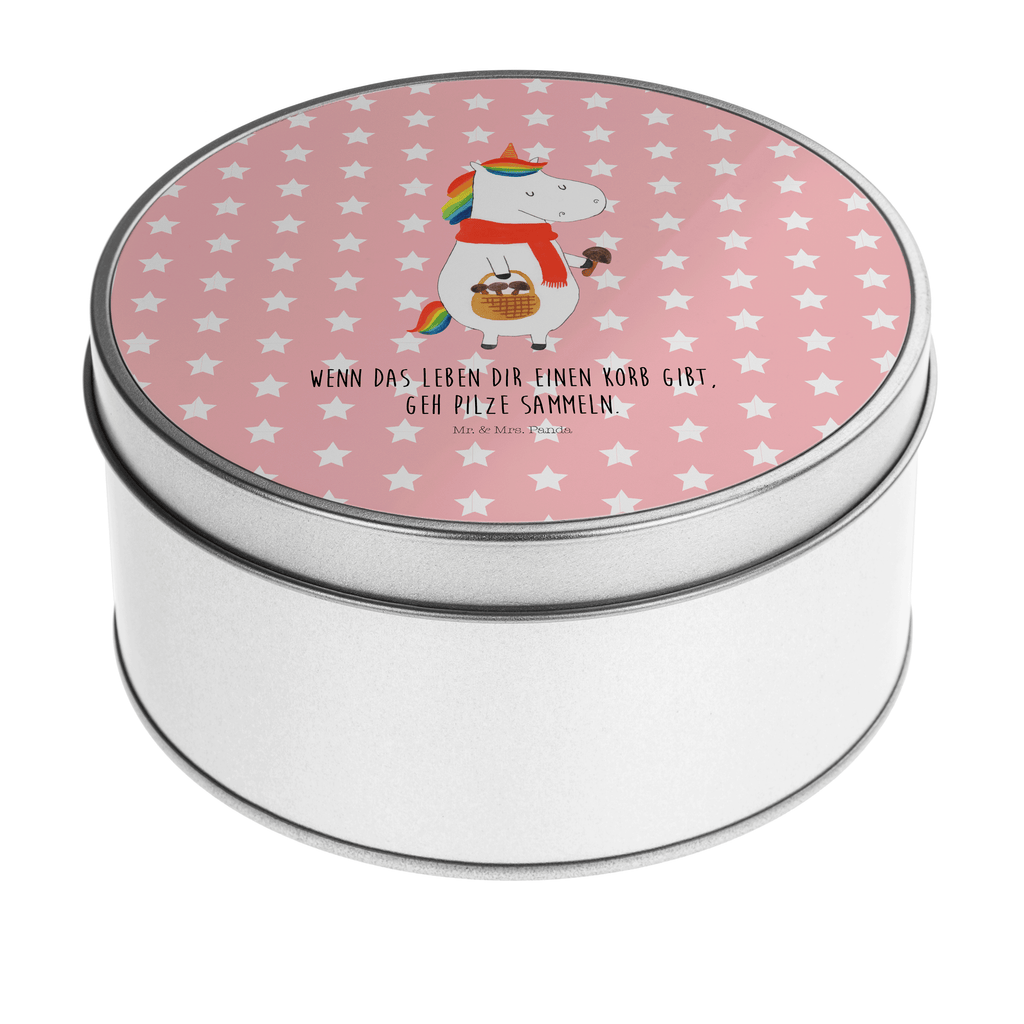 Blechdose rund Einhorn Pilz Metalldose, Keksdose, Dose, Vorratsdose, Geschenkbox, Einhorn, Einhörner, Einhorn Deko, Pegasus, Unicorn, Pilze, Pilzsammler, Motivation, Spruch, Liebeskummer