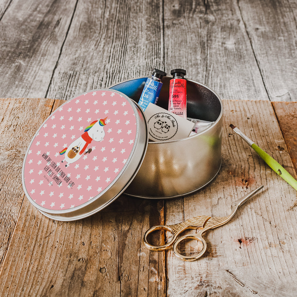 Blechdose rund Einhorn Pilz Metalldose, Keksdose, Dose, Vorratsdose, Geschenkbox, Einhorn, Einhörner, Einhorn Deko, Pegasus, Unicorn, Pilze, Pilzsammler, Motivation, Spruch, Liebeskummer