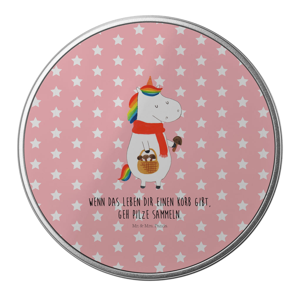 Blechdose rund Einhorn Pilz Metalldose, Keksdose, Dose, Vorratsdose, Geschenkbox, Einhorn, Einhörner, Einhorn Deko, Pegasus, Unicorn, Pilze, Pilzsammler, Motivation, Spruch, Liebeskummer