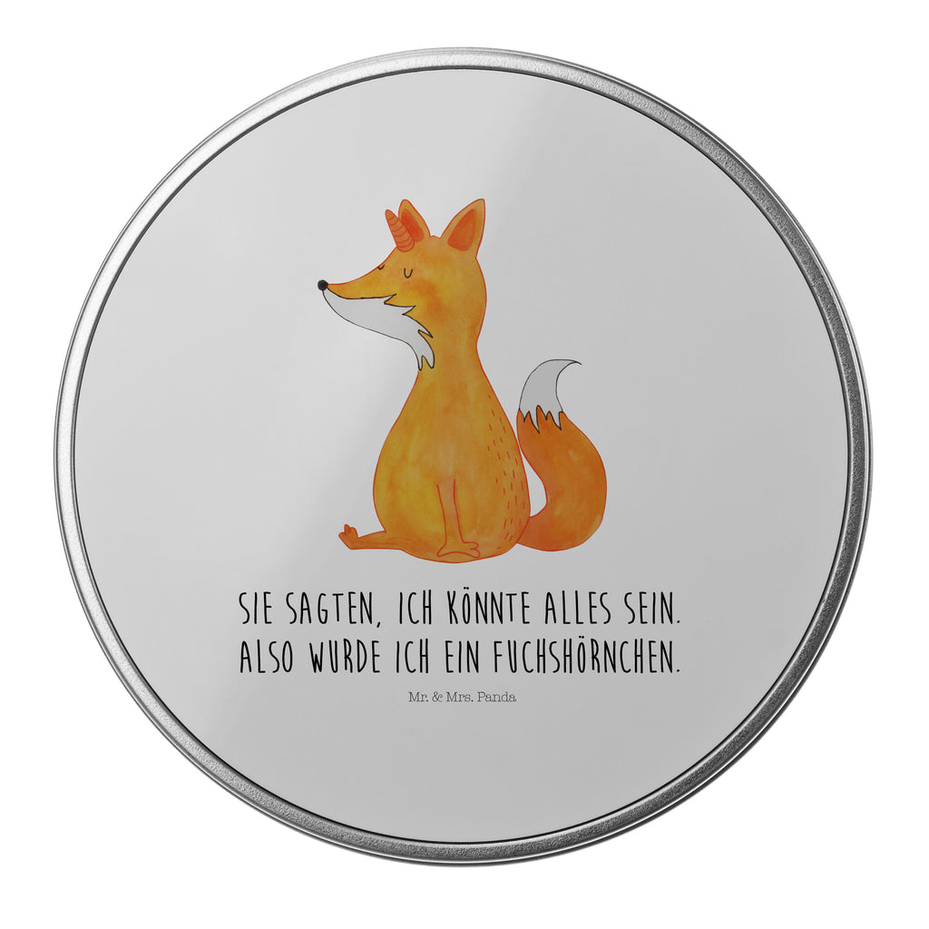 Blechdose rund Fuchshörnchen Metalldose, Keksdose, Dose, Vorratsdose, Geschenkbox, Einhorn, Einhörner, Einhorn Deko, Pegasus, Unicorn, Fuchs, Unicorns, Fuchshörnchen, Fuchshorn, Foxycorn, Füchse