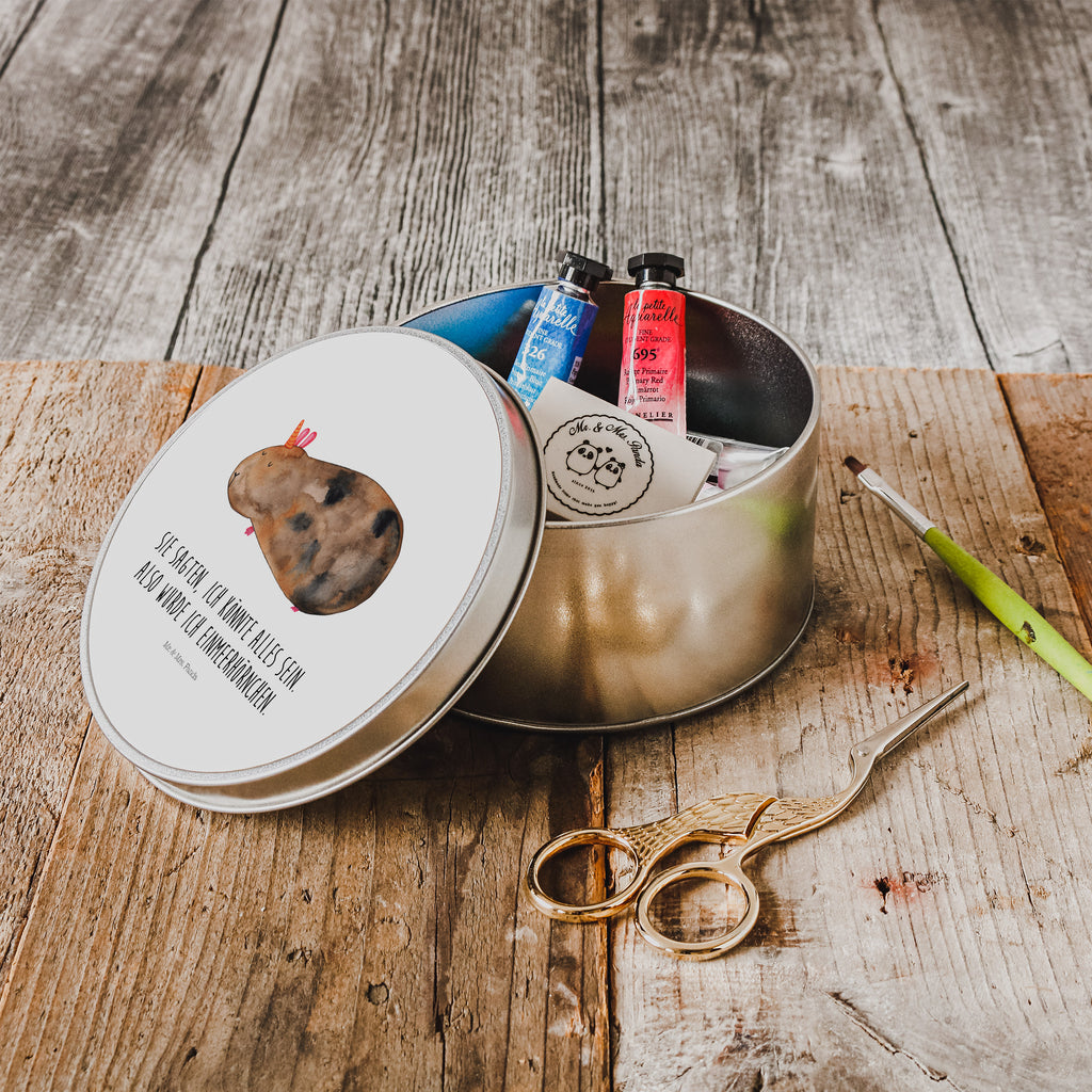 Blechdose rund Meerhörnchen Metalldose, Keksdose, Dose, Vorratsdose, Geschenkbox, Einhorn, Einhörner, Einhorn Deko, Pegasus, Unicorn, Meerhörnchen, Meericorn, Meerschwein, Meerschweinchen