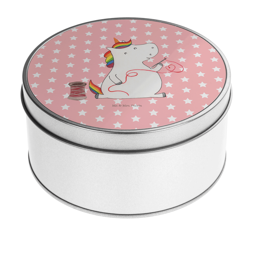 Blechdose rund Einhorn Näherin Metalldose, Keksdose, Dose, Vorratsdose, Geschenkbox, Einhorn, Einhörner, Einhorn Deko, Pegasus, Unicorn, Näherin, nähen, Mädchen, Freundin, Häkeln, Stricken, basteln, Nähzimmer