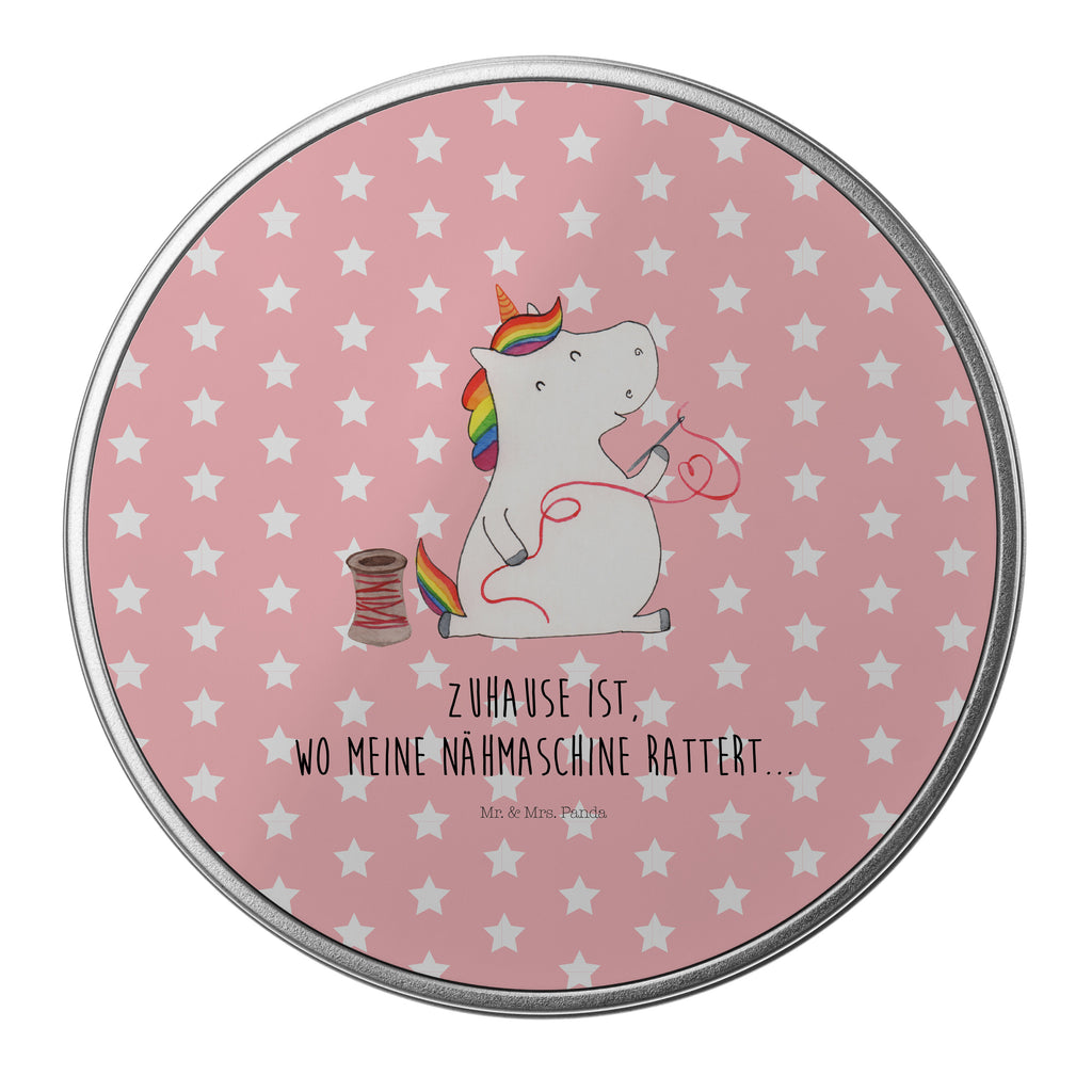 Blechdose rund Einhorn Näherin Metalldose, Keksdose, Dose, Vorratsdose, Geschenkbox, Einhorn, Einhörner, Einhorn Deko, Pegasus, Unicorn, Näherin, nähen, Mädchen, Freundin, Häkeln, Stricken, basteln, Nähzimmer