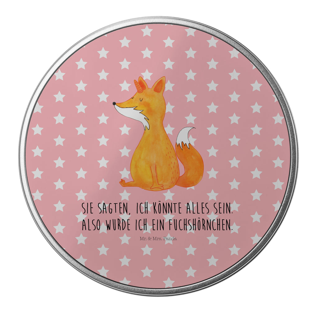 Blechdose rund Fuchshörnchen Wunsch Metalldose, Keksdose, Dose, Vorratsdose, Geschenkbox, Einhorn, Einhörner, Einhorn Deko, Pegasus, Unicorn, Fuchs, Unicorns, Fuchshörnchen, Fuchshorn, Foxycorn, Füchse
