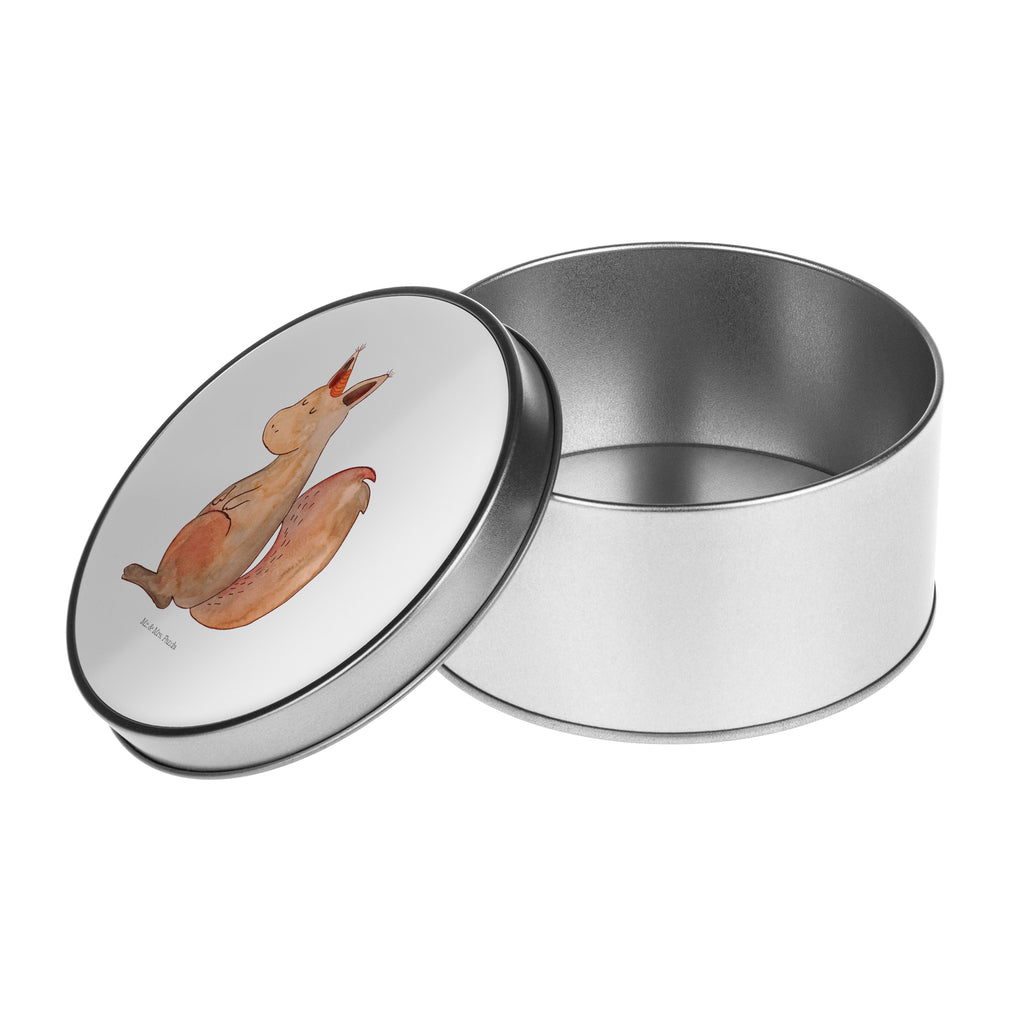 Blechdose rund Einhörnchen Glaube Metalldose, Keksdose, Dose, Vorratsdose, Geschenkbox, Einhorn, Einhörner, Einhorn Deko, Pegasus, Unicorn, Einhörnchen, Eichhörnchen, Eichhorn