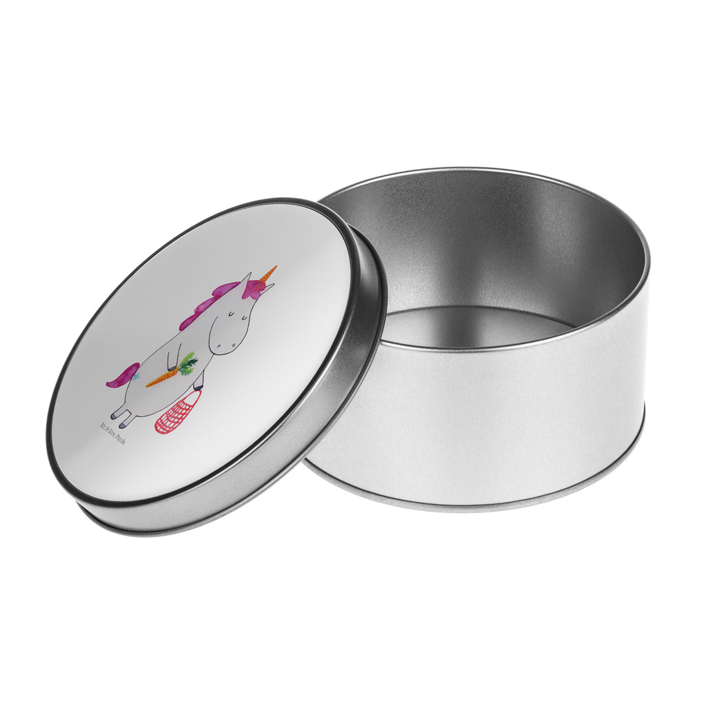 Blechdose rund Einhorn Vegan Metalldose, Keksdose, Dose, Vorratsdose, Geschenkbox, Einhorn, Einhörner, Einhorn Deko, Pegasus, Unicorn, vegan, Gesund leben, Vegetariar, Rohkost, Gesund essen, Veganismus, Veganer