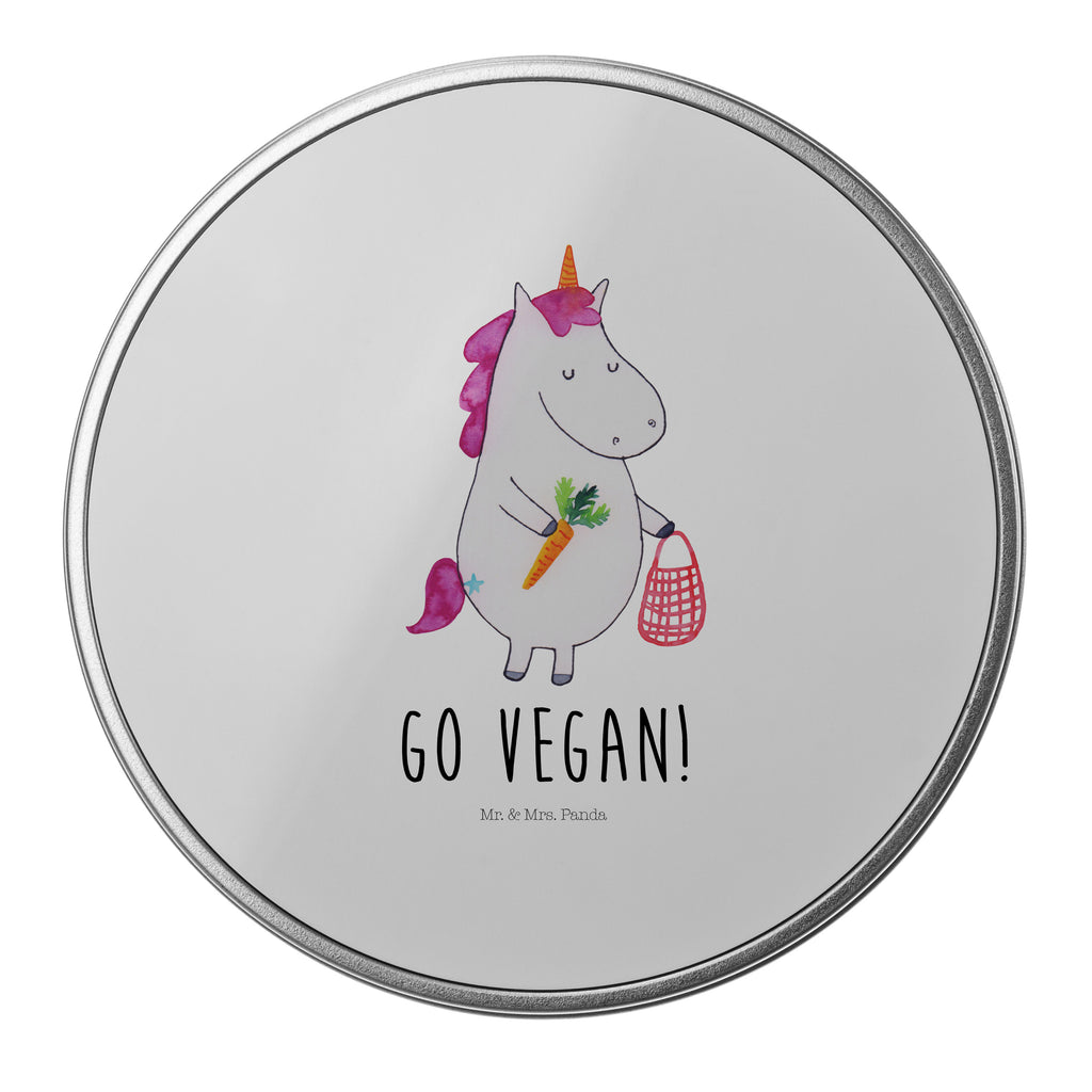 Blechdose rund Einhorn Vegan Metalldose, Keksdose, Dose, Vorratsdose, Geschenkbox, Einhorn, Einhörner, Einhorn Deko, Pegasus, Unicorn, vegan, Gesund leben, Vegetariar, Rohkost, Gesund essen, Veganismus, Veganer