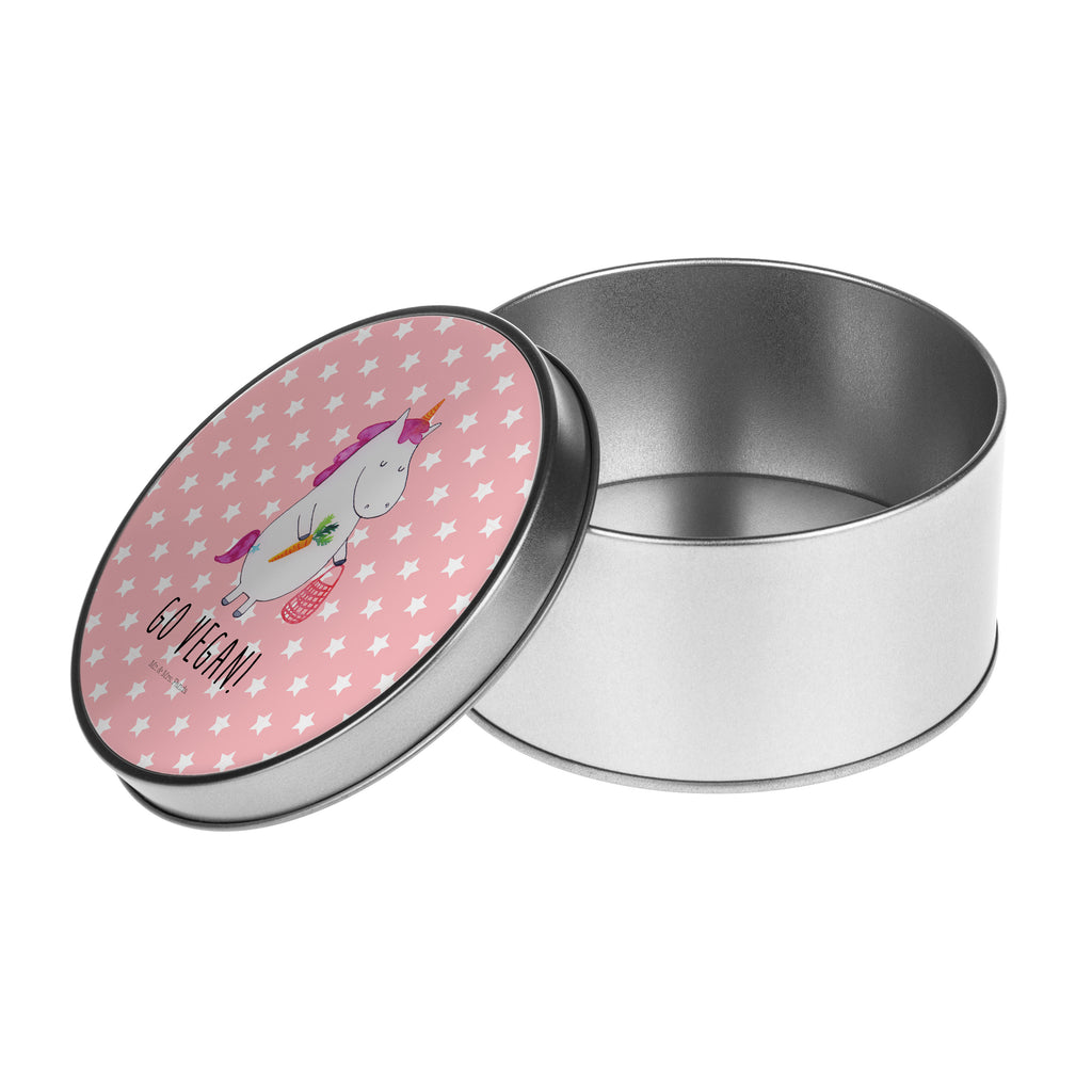 Blechdose rund Einhorn Vegan Metalldose, Keksdose, Dose, Vorratsdose, Geschenkbox, Einhorn, Einhörner, Einhorn Deko, Pegasus, Unicorn, vegan, Gesund leben, Vegetariar, Rohkost, Gesund essen, Veganismus, Veganer