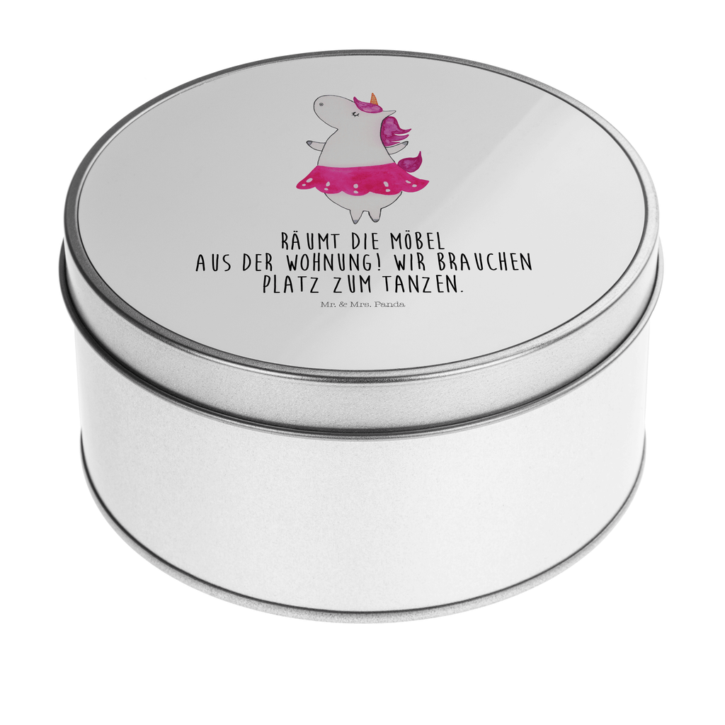 Blechdose rund Einhorn Ballerina Metalldose, Keksdose, Dose, Vorratsdose, Geschenkbox, Einhorn, Einhörner, Einhorn Deko, Pegasus, Unicorn, Tanzen, Ballerina, Party, Wohnung, Spaß, Feiern, Geburtstag, Tänzerin, Lebenslust, Lebensfreude