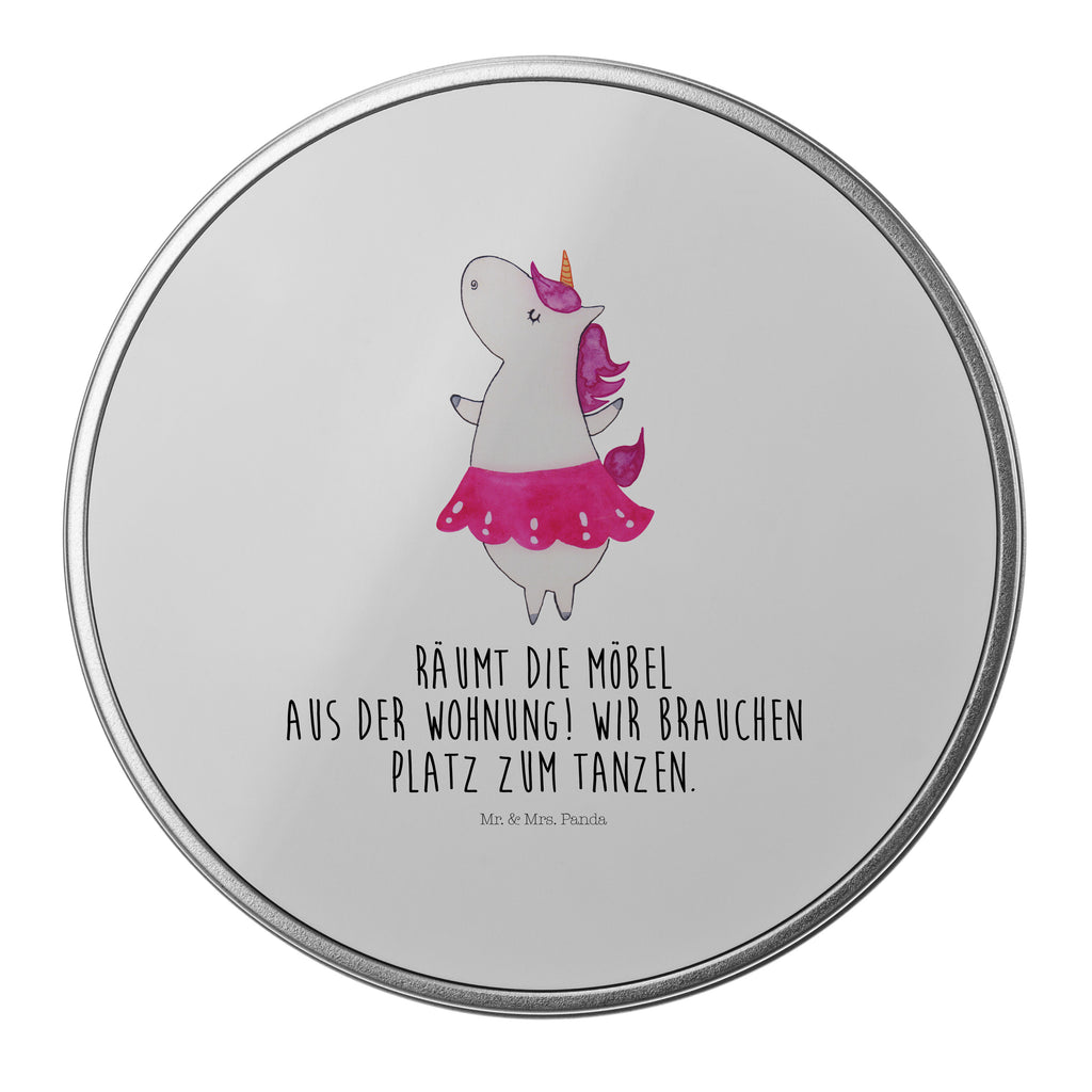 Blechdose rund Einhorn Ballerina Metalldose, Keksdose, Dose, Vorratsdose, Geschenkbox, Einhorn, Einhörner, Einhorn Deko, Pegasus, Unicorn, Tanzen, Ballerina, Party, Wohnung, Spaß, Feiern, Geburtstag, Tänzerin, Lebenslust, Lebensfreude