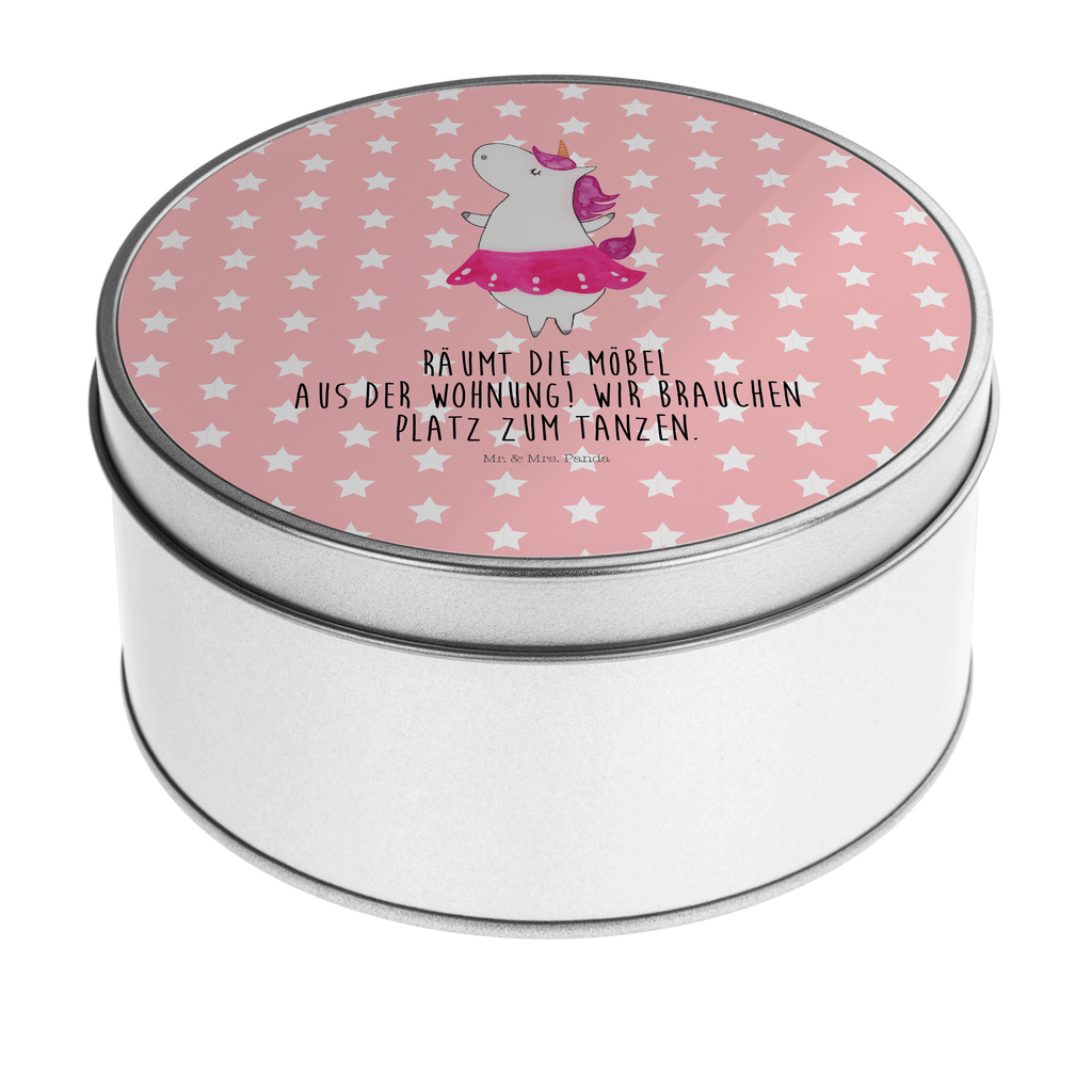 Blechdose rund Einhorn Ballerina Metalldose, Keksdose, Dose, Vorratsdose, Geschenkbox, Einhorn, Einhörner, Einhorn Deko, Pegasus, Unicorn, Tanzen, Ballerina, Party, Wohnung, Spaß, Feiern, Geburtstag, Tänzerin, Lebenslust, Lebensfreude