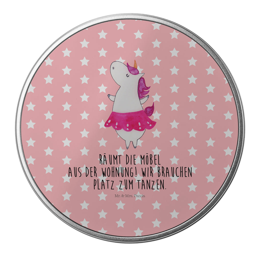 Blechdose rund Einhorn Ballerina Metalldose, Keksdose, Dose, Vorratsdose, Geschenkbox, Einhorn, Einhörner, Einhorn Deko, Pegasus, Unicorn, Tanzen, Ballerina, Party, Wohnung, Spaß, Feiern, Geburtstag, Tänzerin, Lebenslust, Lebensfreude