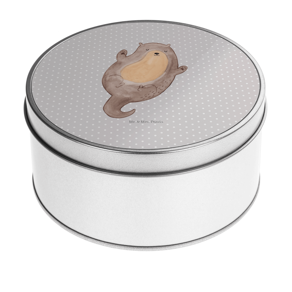 Blechdose rund Otter Umarmen Metalldose, Keksdose, Dose, Vorratsdose, Geschenkbox, Otter, Fischotter, Seeotter, Otter Seeotter See Otter
