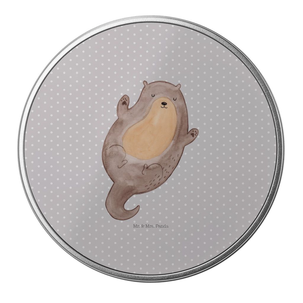 Blechdose rund Otter Umarmen Metalldose, Keksdose, Dose, Vorratsdose, Geschenkbox, Otter, Fischotter, Seeotter, Otter Seeotter See Otter