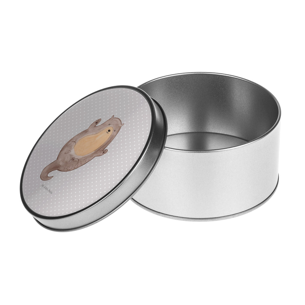 Blechdose rund Otter Umarmen Metalldose, Keksdose, Dose, Vorratsdose, Geschenkbox, Otter, Fischotter, Seeotter, Otter Seeotter See Otter