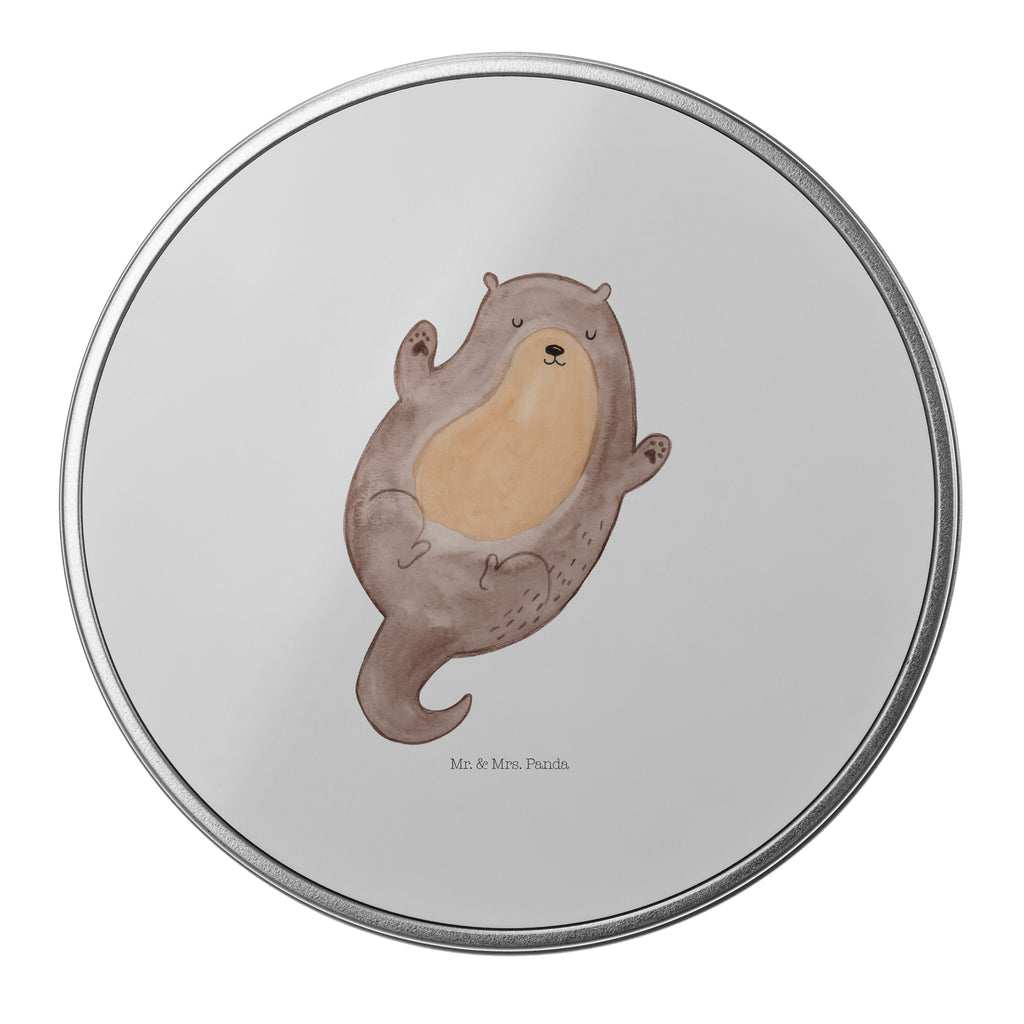 Blechdose rund Otter Umarmen Metalldose, Keksdose, Dose, Vorratsdose, Geschenkbox, Otter, Fischotter, Seeotter, Otter Seeotter See Otter