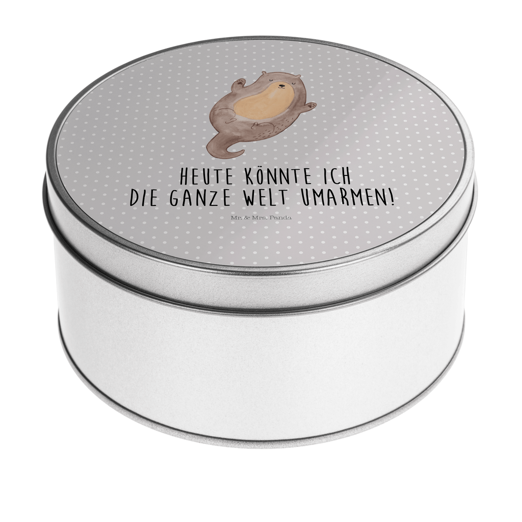 Blechdose rund Otter Umarmen Metalldose, Keksdose, Dose, Vorratsdose, Geschenkbox, Otter, Fischotter, Seeotter, Otter Seeotter See Otter
