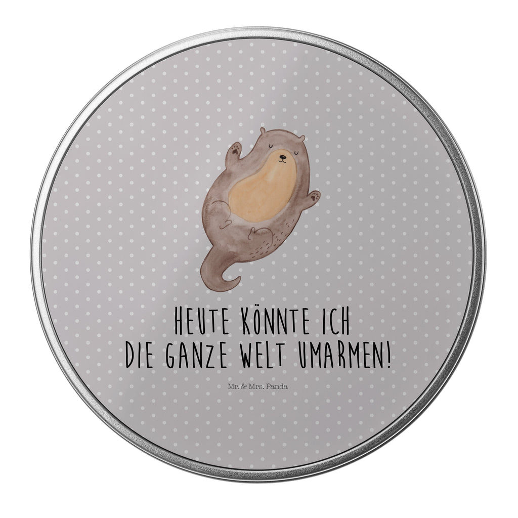 Blechdose rund Otter Umarmen Metalldose, Keksdose, Dose, Vorratsdose, Geschenkbox, Otter, Fischotter, Seeotter, Otter Seeotter See Otter
