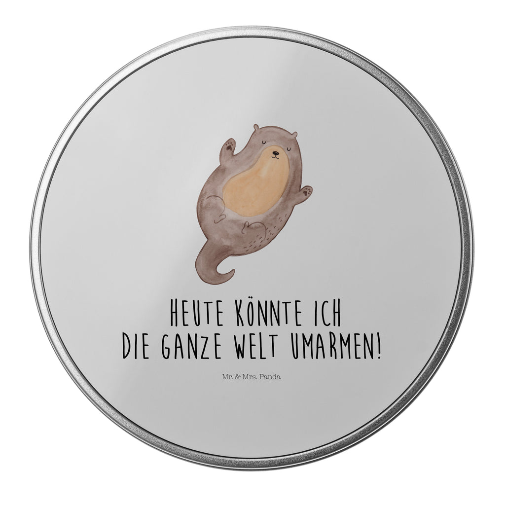 Blechdose rund Otter Umarmen Metalldose, Keksdose, Dose, Vorratsdose, Geschenkbox, Otter, Fischotter, Seeotter, Otter Seeotter See Otter