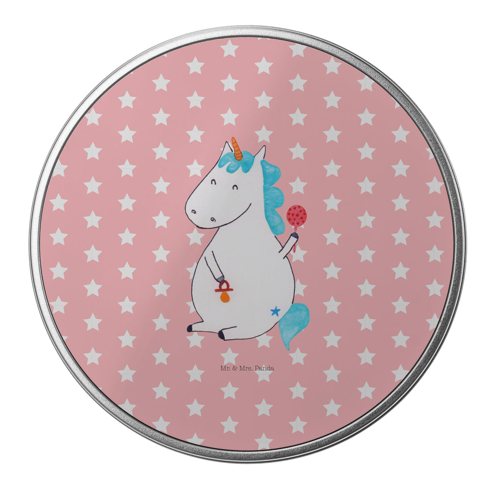 Blechdose rund Einhorn Baby Metalldose, Keksdose, Dose, Vorratsdose, Geschenkbox, Einhorn, Einhörner, Einhorn Deko, Pegasus, Unicorn, Mutter, Geburt, Geburtstag, erstes Kind, Baby, Babyglück, Nachwuchs, Eltern, Party, Kind, Schnuller