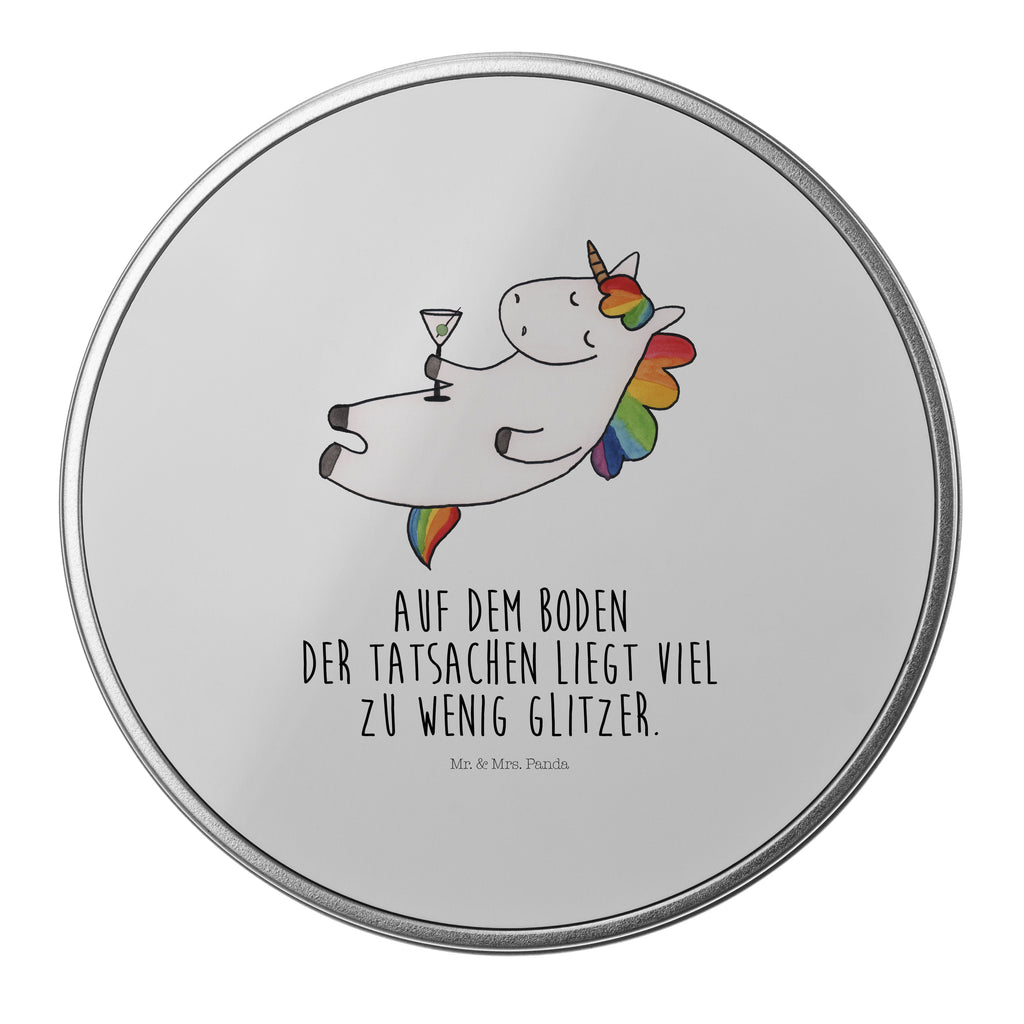 Blechdose rund Einhorn Cocktail Metalldose, Keksdose, Dose, Vorratsdose, Geschenkbox, Einhorn, Einhörner, Einhorn Deko, Pegasus, Unicorn, Party, Spaß, Feiern, Caipirinha, Rum, Cuba Libre, Sekt, Freundin, Geburtstag, lustig, witzig, Spruch, Glitzer