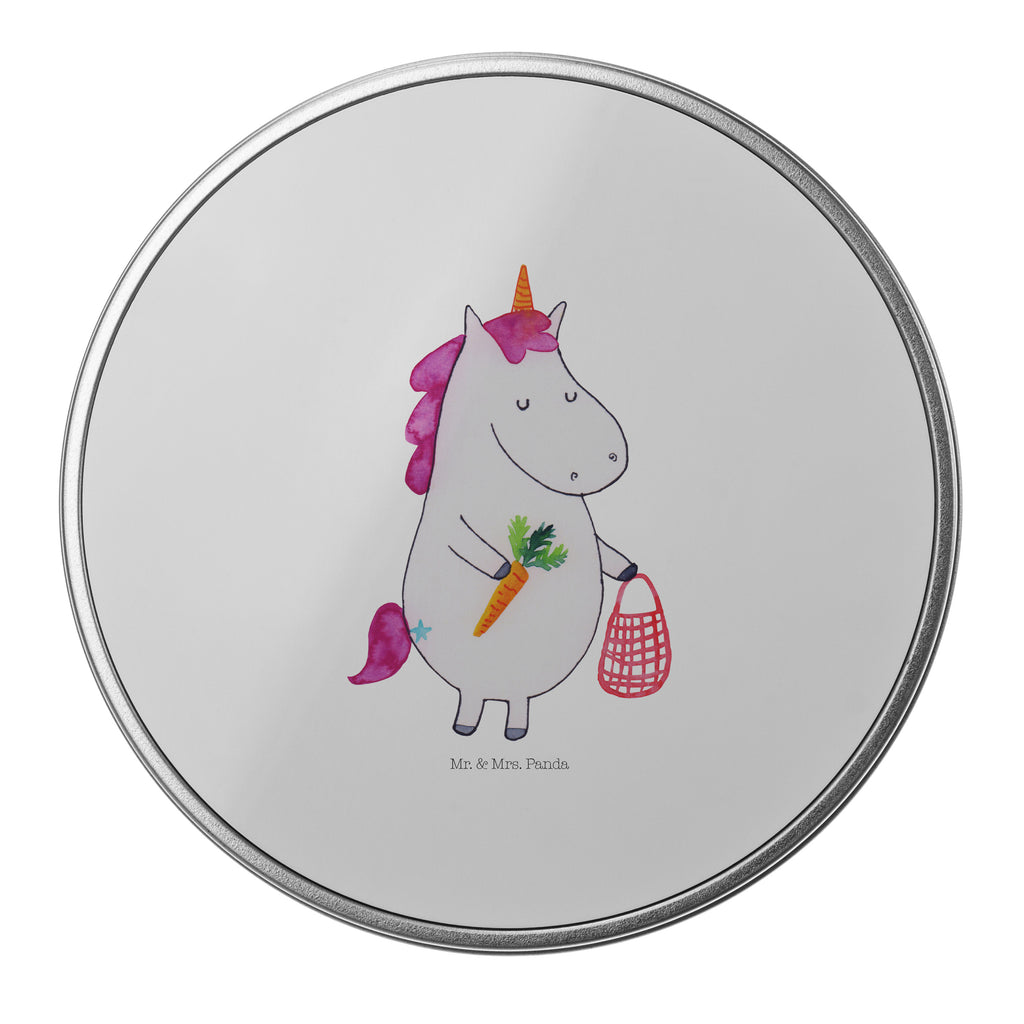 Blechdose rund Einhorn Gemüse Metalldose, Keksdose, Dose, Vorratsdose, Geschenkbox, Einhorn, Einhörner, Einhorn Deko, Pegasus, Unicorn, Biomarkt, Bio, Gemüse, Wochenmarkt