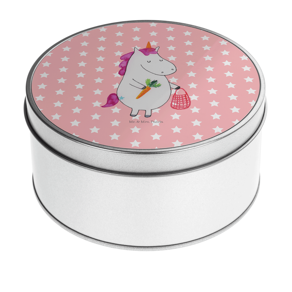 Blechdose rund Einhorn Gemüse Metalldose, Keksdose, Dose, Vorratsdose, Geschenkbox, Einhorn, Einhörner, Einhorn Deko, Pegasus, Unicorn, Biomarkt, Bio, Gemüse, Wochenmarkt