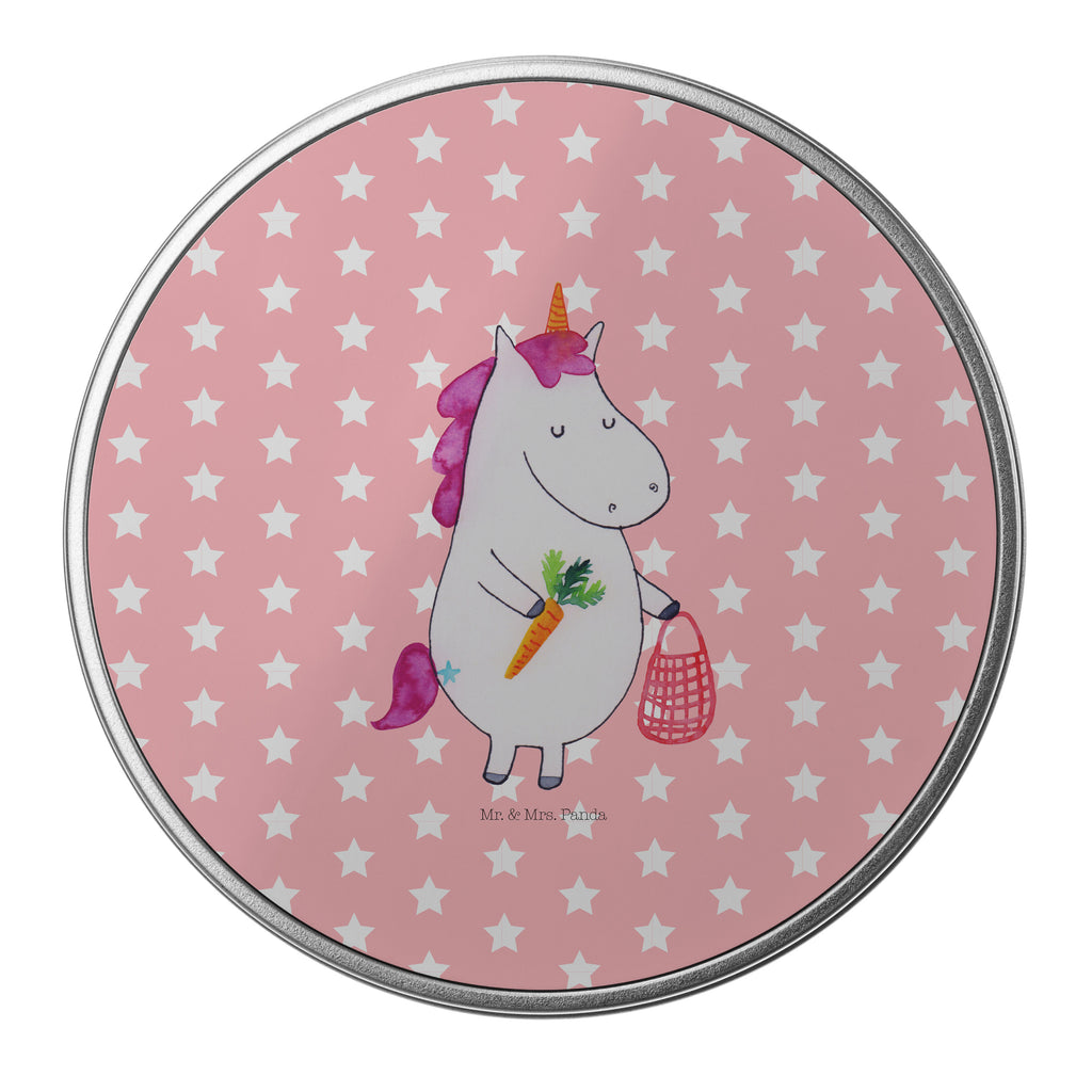 Blechdose rund Einhorn Gemüse Metalldose, Keksdose, Dose, Vorratsdose, Geschenkbox, Einhorn, Einhörner, Einhorn Deko, Pegasus, Unicorn, Biomarkt, Bio, Gemüse, Wochenmarkt