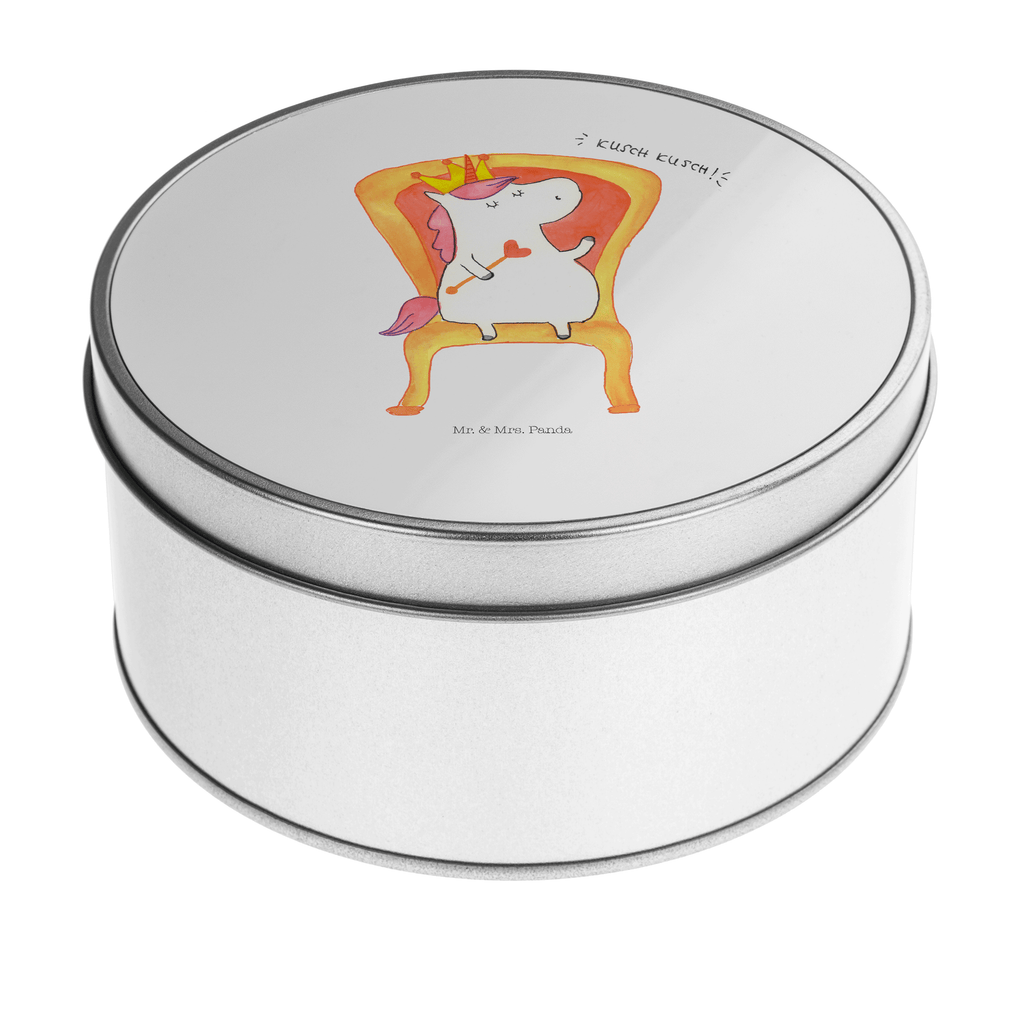 Blechdose rund Einhorn König Metalldose, Keksdose, Dose, Vorratsdose, Geschenkbox, Einhorn, Einhörner, Einhorn Deko, Pegasus, Unicorn, König, Präsident, Bundeskanzler, Herrscher, Kaiser, Prinzessin, Krone