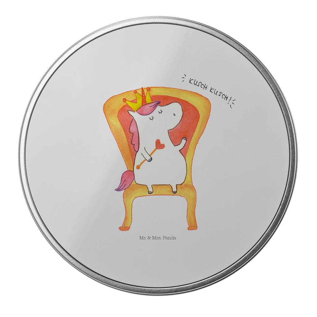 Blechdose rund Einhorn König Metalldose, Keksdose, Dose, Vorratsdose, Geschenkbox, Einhorn, Einhörner, Einhorn Deko, Pegasus, Unicorn, König, Präsident, Bundeskanzler, Herrscher, Kaiser, Prinzessin, Krone