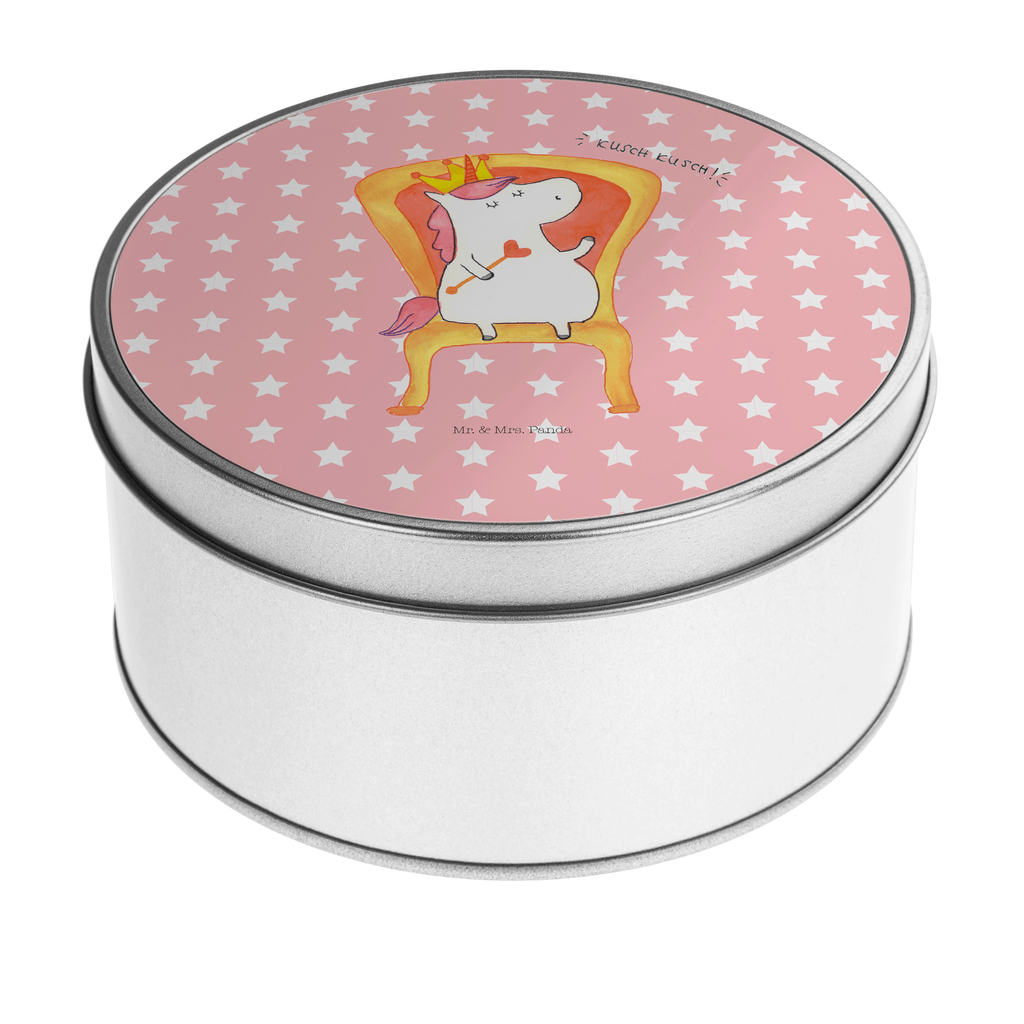 Blechdose rund Einhorn König Metalldose, Keksdose, Dose, Vorratsdose, Geschenkbox, Einhorn, Einhörner, Einhorn Deko, Pegasus, Unicorn, König, Präsident, Bundeskanzler, Herrscher, Kaiser, Prinzessin, Krone