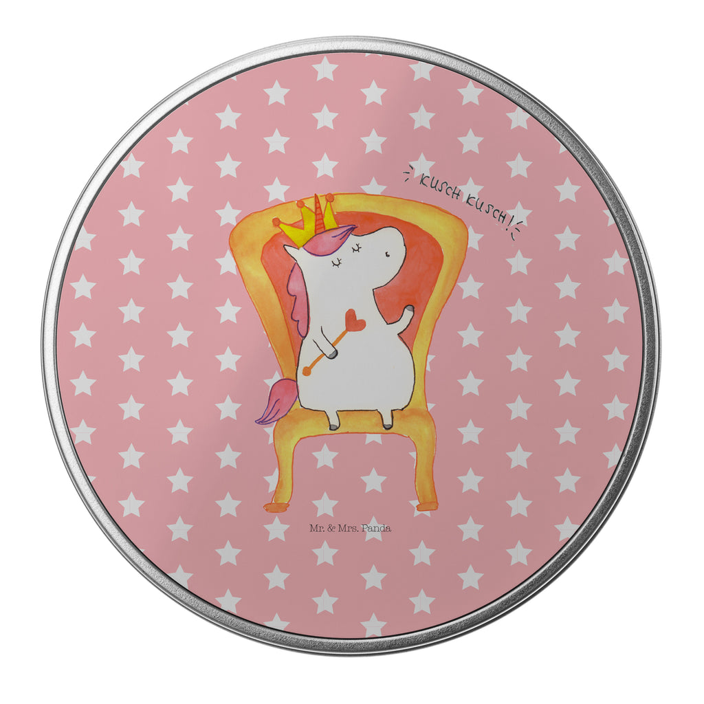 Blechdose rund Einhorn König Metalldose, Keksdose, Dose, Vorratsdose, Geschenkbox, Einhorn, Einhörner, Einhorn Deko, Pegasus, Unicorn, König, Präsident, Bundeskanzler, Herrscher, Kaiser, Prinzessin, Krone