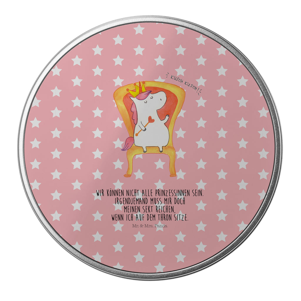 Blechdose rund Einhorn König Metalldose, Keksdose, Dose, Vorratsdose, Geschenkbox, Einhorn, Einhörner, Einhorn Deko, Pegasus, Unicorn, König, Präsident, Bundeskanzler, Herrscher, Kaiser, Prinzessin, Krone