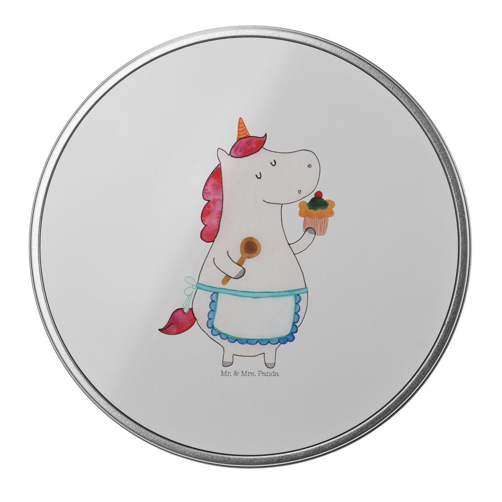 Blechdose rund Einhorn Küchenfee Metalldose, Keksdose, Dose, Vorratsdose, Geschenkbox, Einhorn, Einhörner, Einhorn Deko, Pegasus, Unicorn, backen, Muffin, Motivation, Träumer, träumen, Bäckerin, Hobbykoch, Koch, Torte, Kuchen