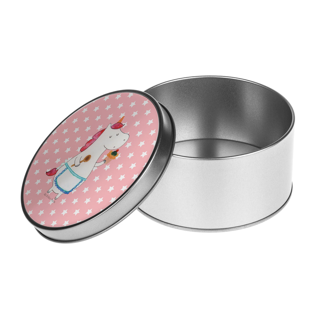 Blechdose rund Einhorn Küchenfee Metalldose, Keksdose, Dose, Vorratsdose, Geschenkbox, Einhorn, Einhörner, Einhorn Deko, Pegasus, Unicorn, backen, Muffin, Motivation, Träumer, träumen, Bäckerin, Hobbykoch, Koch, Torte, Kuchen