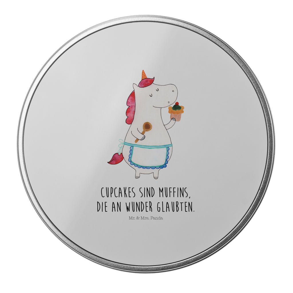 Blechdose rund Einhorn Küchenfee Metalldose, Keksdose, Dose, Vorratsdose, Geschenkbox, Einhorn, Einhörner, Einhorn Deko, Pegasus, Unicorn, backen, Muffin, Motivation, Träumer, träumen, Bäckerin, Hobbykoch, Koch, Torte, Kuchen