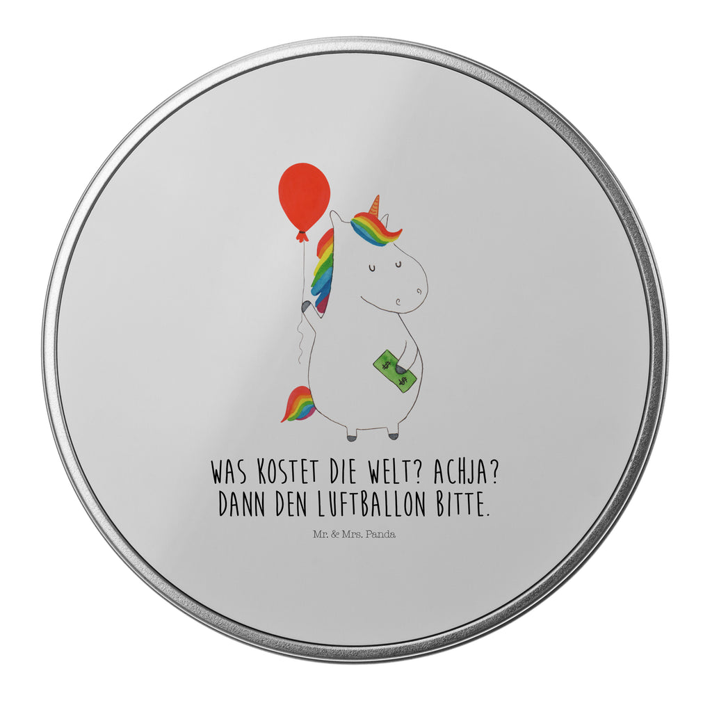 Blechdose rund Einhorn Luftballon Metalldose, Keksdose, Dose, Vorratsdose, Geschenkbox, Einhorn, Einhörner, Einhorn Deko, Pegasus, Unicorn, Luftballon, Geld, Lebenslust, Freude, Geschenk, Freundin
