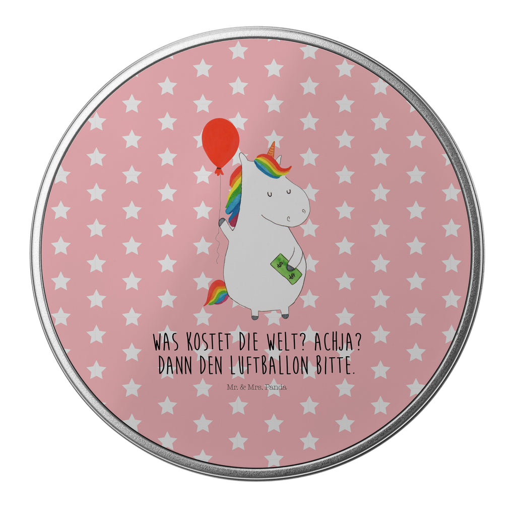 Blechdose rund Einhorn Luftballon Metalldose, Keksdose, Dose, Vorratsdose, Geschenkbox, Einhorn, Einhörner, Einhorn Deko, Pegasus, Unicorn, Luftballon, Geld, Lebenslust, Freude, Geschenk, Freundin