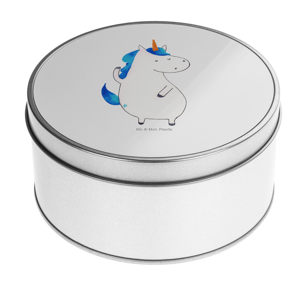 Blechdose rund Einhorn Mann Metalldose, Keksdose, Dose, Vorratsdose, Geschenkbox, Einhorn, Einhörner, Einhorn Deko, Pegasus, Unicorn, cool, Mann, Freundin, Familie, bester Freund, BFF, Party, hübsch, beste