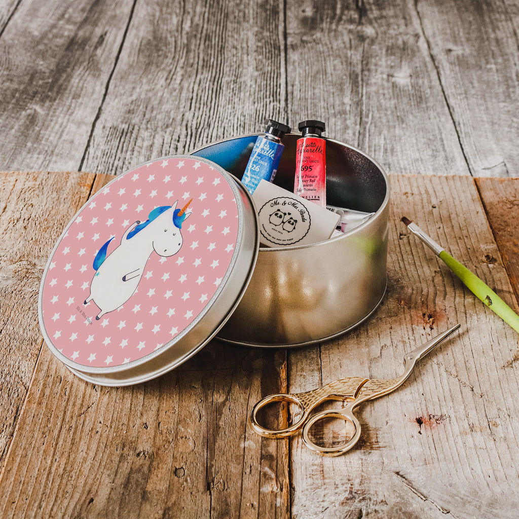 Blechdose rund Einhorn Mann Metalldose, Keksdose, Dose, Vorratsdose, Geschenkbox, Einhorn, Einhörner, Einhorn Deko, Pegasus, Unicorn, cool, Mann, Freundin, Familie, bester Freund, BFF, Party, hübsch, beste