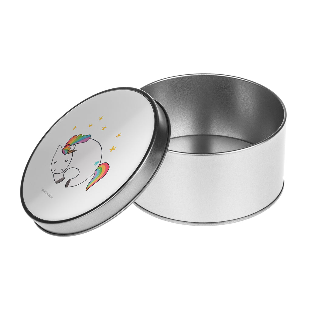 Blechdose rund Einhorn Nacht Metalldose, Keksdose, Dose, Vorratsdose, Geschenkbox, Einhorn, Einhörner, Einhorn Deko, Pegasus, Unicorn, Träume, Traum, unicorn, Realität, Menschen, Geschenk, Ruhe, Freundin