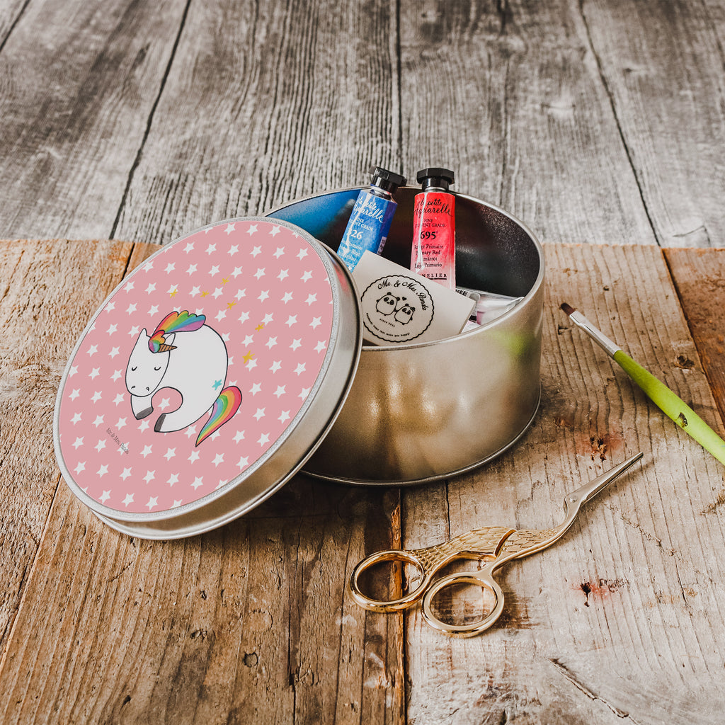 Blechdose rund Einhorn Nacht Metalldose, Keksdose, Dose, Vorratsdose, Geschenkbox, Einhorn, Einhörner, Einhorn Deko, Pegasus, Unicorn, Träume, Traum, unicorn, Realität, Menschen, Geschenk, Ruhe, Freundin