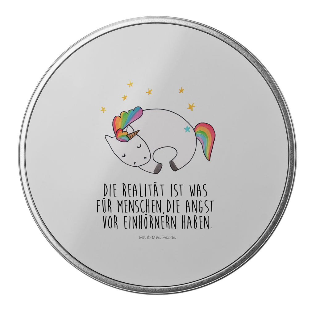 Blechdose rund Einhorn Nacht Metalldose, Keksdose, Dose, Vorratsdose, Geschenkbox, Einhorn, Einhörner, Einhorn Deko, Pegasus, Unicorn, Träume, Traum, unicorn, Realität, Menschen, Geschenk, Ruhe, Freundin