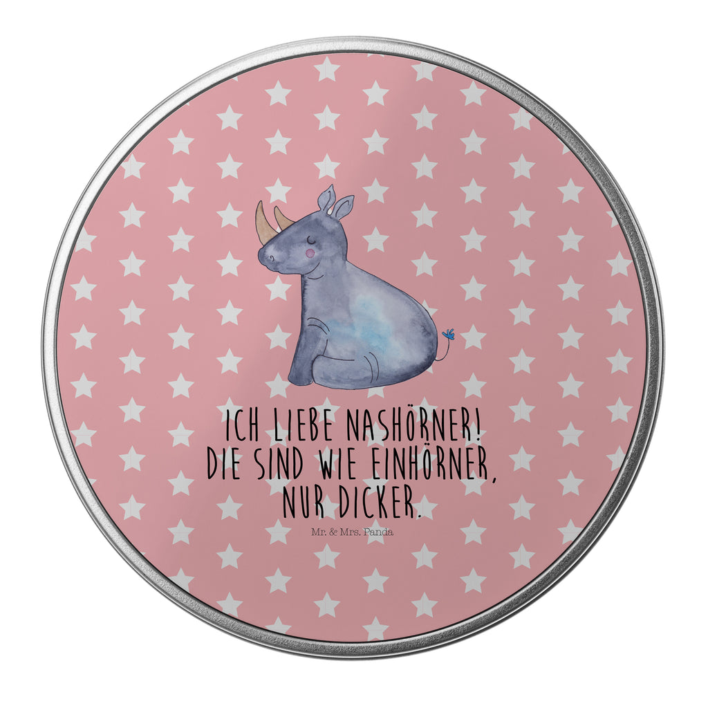 Blechdose rund Einhorn Nashorn Metalldose, Keksdose, Dose, Vorratsdose, Geschenkbox, Einhorn, Einhörner, Einhorn Deko, Pegasus, Unicorn, Regenbogen, witzig, lustig, Zoo, Glitzer, Einhornpower, Erwachsenwerden, Nashorn, Nashörner