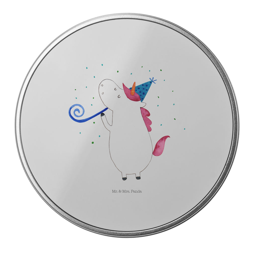Blechdose rund Einhorn Party Metalldose, Keksdose, Dose, Vorratsdose, Geschenkbox, Einhorn, Einhörner, Einhorn Deko, Pegasus, Unicorn, Glitzer, Konfetti, Party, Geburtstag, Feier, Fest, Alkohol, Disco, Club